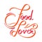 Stylish Orange Food Lover Font Text Over White