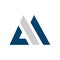 stylish overlapping simple initial M letter for Mountain logo vector design