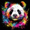 Stylish Panda Clip Art or T-Shirt Design