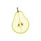 Stylish Pear Isolated On White Background