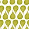 Stylish pear seamless pattern in scandinavian style. Fruit illustration. Natural seamless texture.