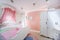 Stylish pink bedroom for girl