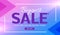 Stylish purple advertising sale banner voucher vector design