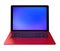 Stylish red ultra slim laptop computer