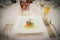 Stylish restaurant cuisine image wedding party