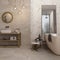 Stylish Restroom. Morden and Elegant Interior. Luxury Mockup