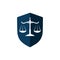 a stylish scales of justice logo design vector for law lirm law Office and lawyer services