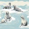 Stylish Seal Soiree - Captivating Wallpaper