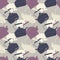 Stylish seamless pattern with retro teapots