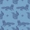 Stylish seamless texture with Baikal squirrel and mustelidae