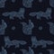 Stylish seamless texture with Baikal squirrel and mustelidae