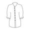 Stylish shirt for women. Women dressed in ceremonial clothes. Woman clothes single icon in outline style