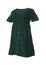 Stylish short dark green velour dress on background