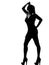 Stylish silhouette woman despair tired