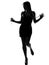 Stylish silhouette woman partying drinkingcocktail