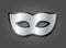 Stylish silver carnival mask