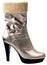 Stylish silver high heel fashion boot