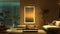 Stylish simplicity elegant furnishings and clean lines for a modern, serene living room. Generated AI