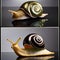 A stylish snail in a sequined ballgown, ready for a formal dance4