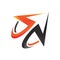 Stylish Sporty Abstract Arrow logo design vector icon template