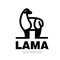 Stylish standing llama