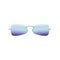 Stylish sunglasses with polarized blue-purple lenses. Protective eyewear with gradient. Stylish unisex accessory. Flat