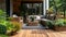 Stylish Terrace with Wood Deck Flooring