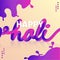 Stylish Text of Happy Holi Against Abstract Fluid Art Background. Used as Greeting Card for Indian Festival of Colors