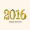 Stylish text for Happy New Year 2016.