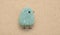 Stylish textured craft paper background funny little bird