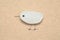 Stylish textured craft paper background funny little bird