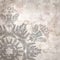 Stylish textured old paper background with kaleidoscope snowflake