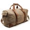 Stylish Travel Duffel Bag Isolated on White Background. Generative ai