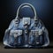 Stylish Unisex Jean Purse - Photobashing Inspired Denim Bag