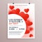 Stylish valentines day party flyer design