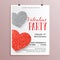 Stylish valentines day party flyer template