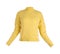 Stylish warm yellow sweater isolated