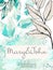 Stylish watercolor outline leaves elegant wedding iÑ‚vitation template