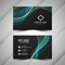 Stylish wavy business card design modern template