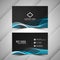 Stylish wavy business card design modern template