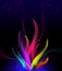 Stylish wavy flame - Colorful elegant abstract background.