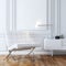 Stylish White Leather Armchair In Classic Interior Design