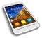 Stylish white touchscreen smartphone