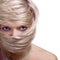 Stylish woman close-up hair mask portrait