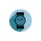 Stylish wristwatch illustration, elegant timepiece with dial and
