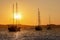 Stylish  yachts, ships and sailing boats on Bodrum Marina, Turkey.