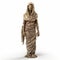 Stylish Zbrush Mummy Sculpture In Bronze And Beige Costume