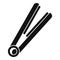 Stylist hair flat iron icon, simple style