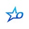 Stylist Illustration Initial O Blue Star Logo