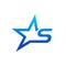 Stylist Illustration Initial S Blue Star Logo